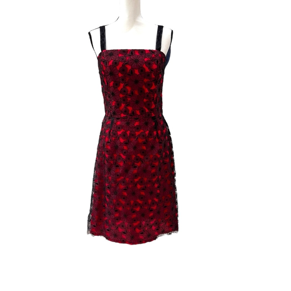 Options by Shani Red Black Lace Dress 10 - Picture 6 of 10